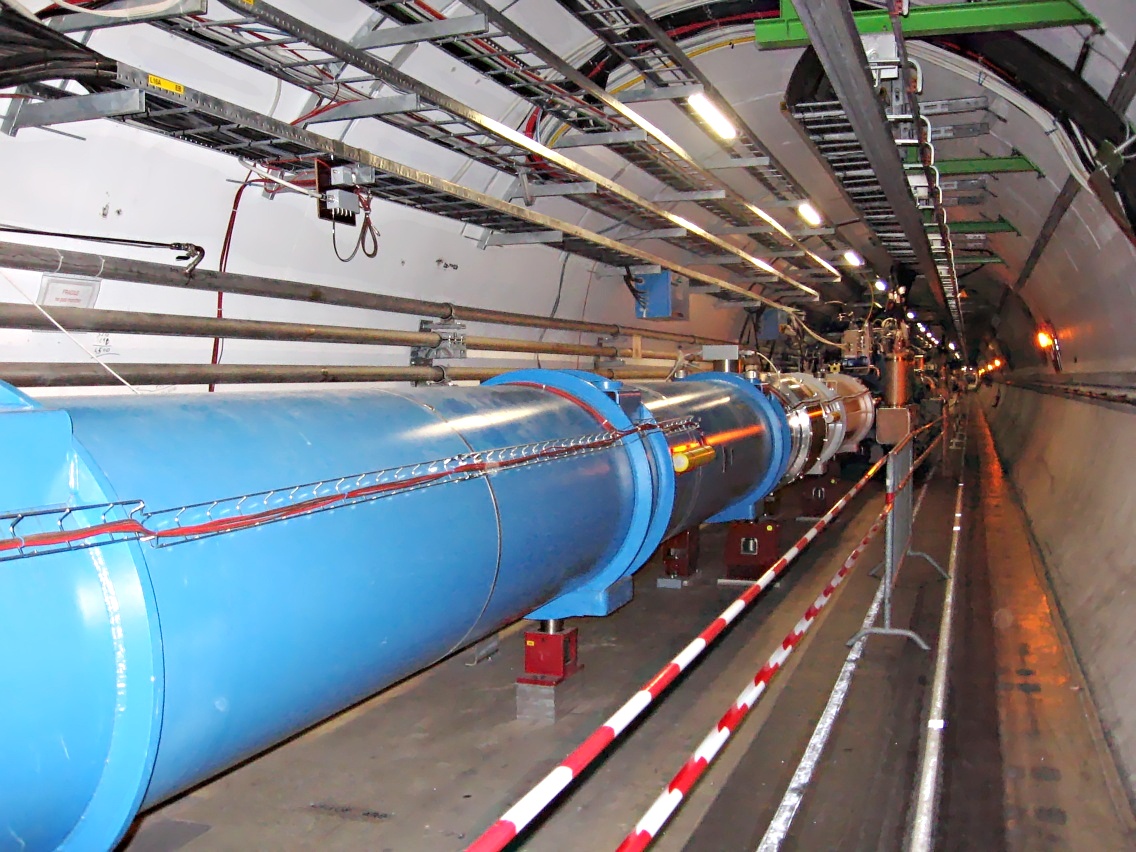 View along the tunnel at CERN