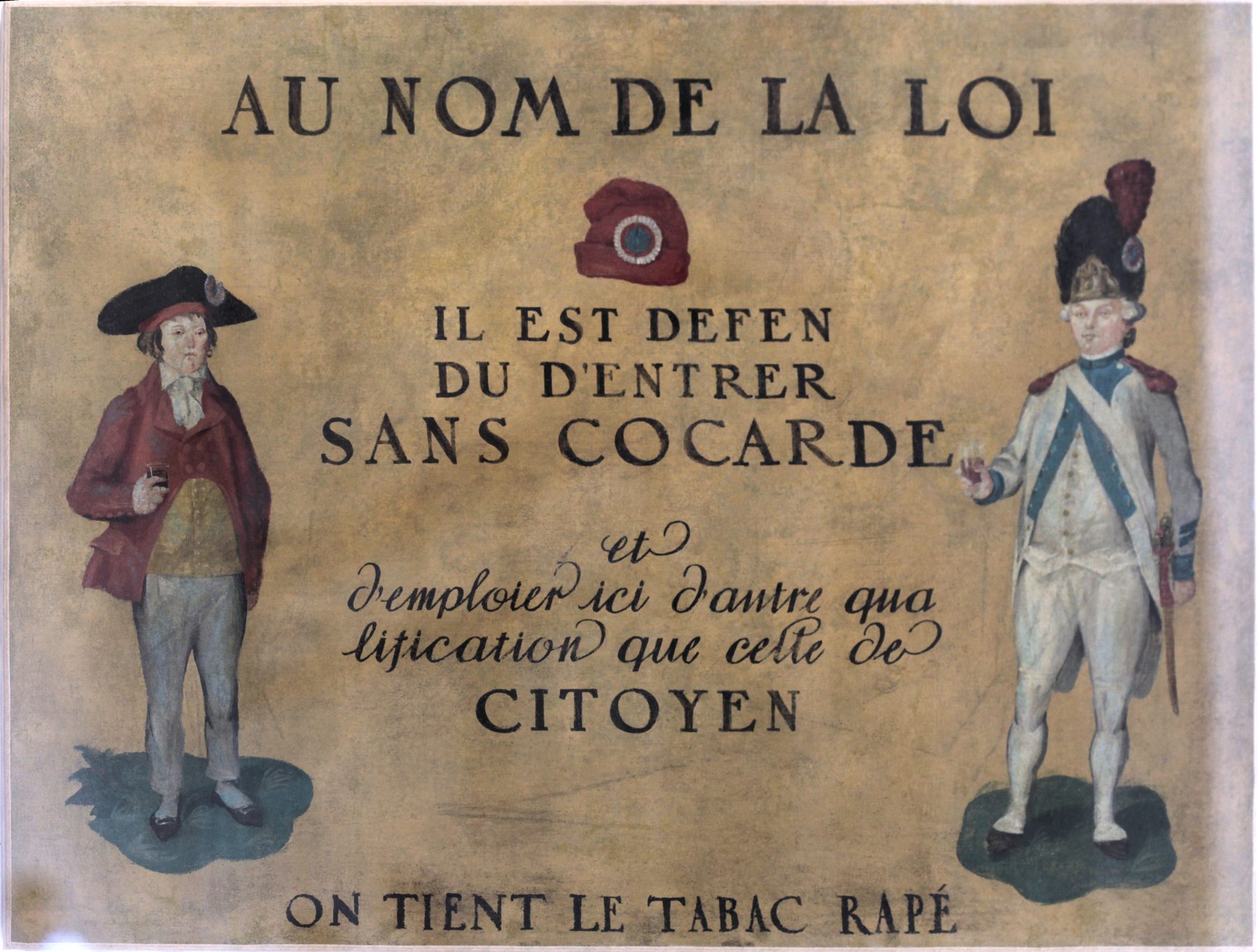 Poster from the French revolution showing a cockade